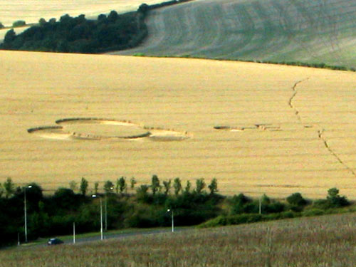 Houndean Bottom, Sussex crop circle, aerial photo 3