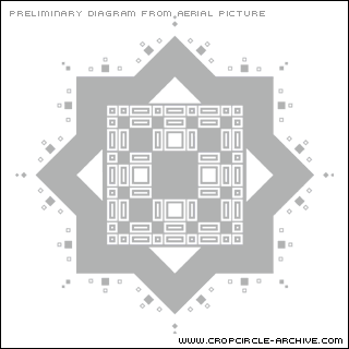 Hundred Acres (East Field), Wiltshire crop circle, aerial photo 30