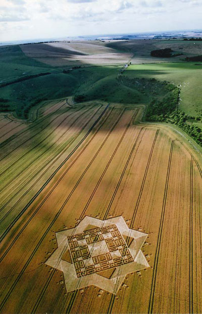 Hundred Acres (East Field), Wiltshire crop circle, aerial photo 31