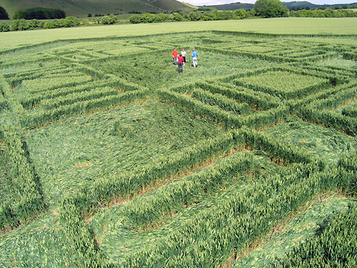 Hundred Acres (East Field), Wiltshire crop circle, aerial photo 50