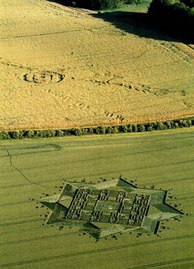 Hundred Acres (East Field), Wiltshire crop circle, aerial photo 33