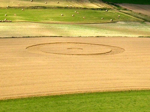 Lancing, Sussex crop circle, aerial photo 3