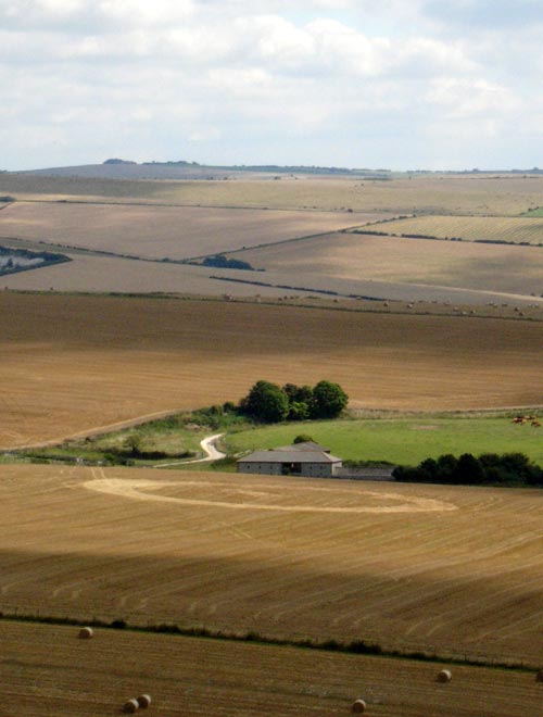 Lancing, Sussex crop circle, aerial photo 2