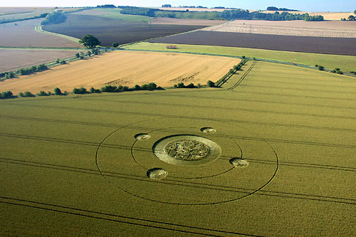 Marden, Wiltshire crop circle, aerial photo 2