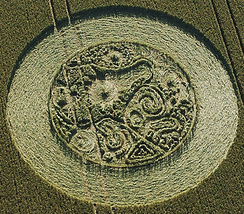 Marden, Wiltshire crop circle, aerial photo 3