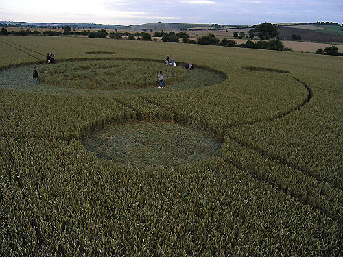 Marden, Wiltshire crop circle, aerial photo 4