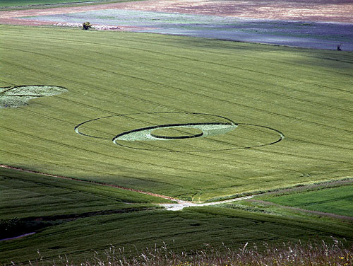 Milk Hill (2), Wiltshire crop circle, aerial photo 3