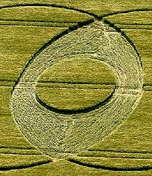 Milk Hill (2), Wiltshire crop circle, aerial photo 11