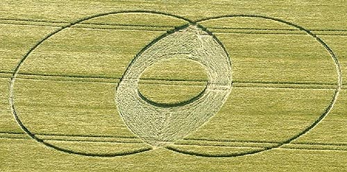 Milk Hill (2), Wiltshire crop circle, aerial photo 10
