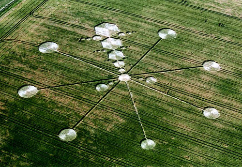 Milk Hill (3), Wiltshire crop circle, aerial photo 9