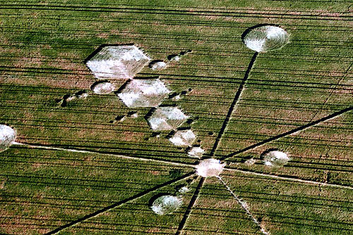 Milk Hill (3), Wiltshire crop circle, aerial photo 10