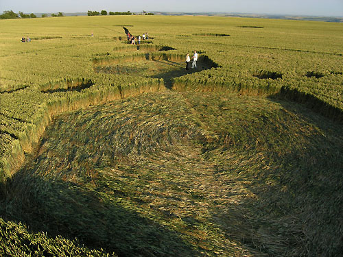 Milk Hill (3), Wiltshire crop circle, aerial photo 5