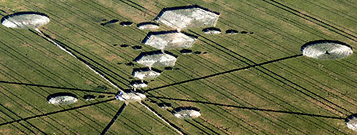 Milk Hill (3), Wiltshire crop circle, aerial photo 12