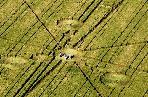 Milk Hill (3), Wiltshire crop circle, aerial photo 3