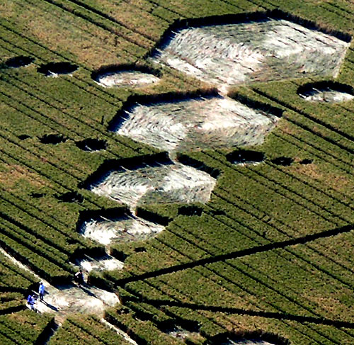 Milk Hill (3), Wiltshire crop circle, aerial photo 2