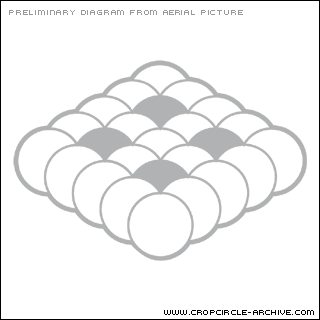 Monkton Down, Wiltshire crop circle, aerial photo 5