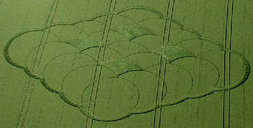 Monkton Down, Wiltshire crop circle, aerial photo 10