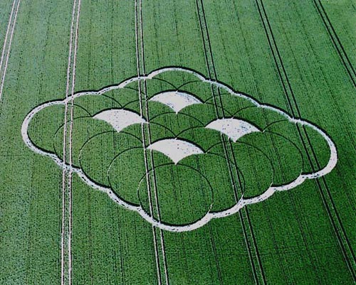 Monkton Down, Wiltshire crop circle, aerial photo 6