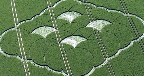 Monkton Down, Wiltshire crop circle, aerial photo 2