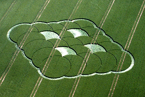 Monkton Down, Wiltshire crop circle, aerial photo 7