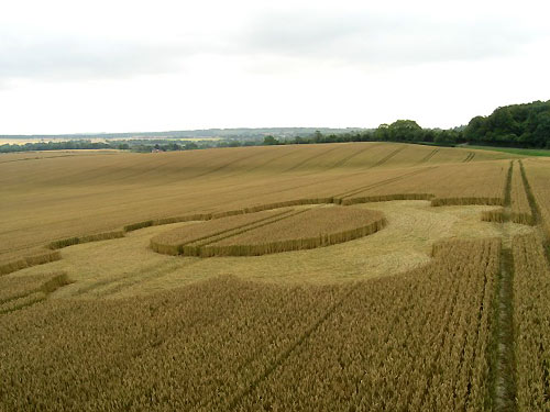 Sheep Pond Lane, Hampshire crop circle, aerial photo 3