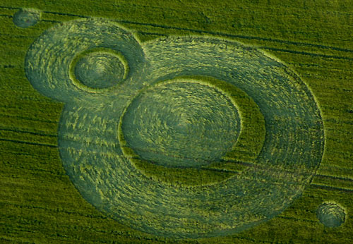 Avebury Trusloe, Wiltshire crop circle, aerial photo 28