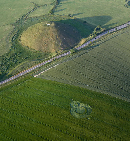 Avebury Trusloe, Wiltshire crop circle, aerial photo 29