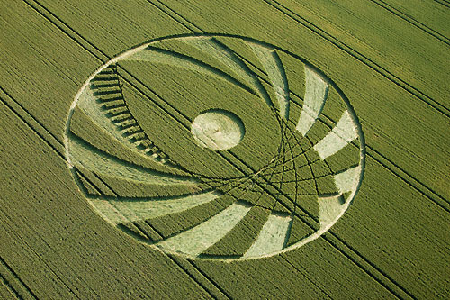 Silbury Hill (2), Wiltshire crop circle, aerial photo 3