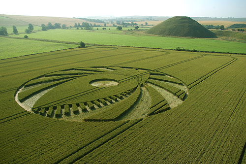 Silbury Hill (2), Wiltshire crop circle, aerial photo 4