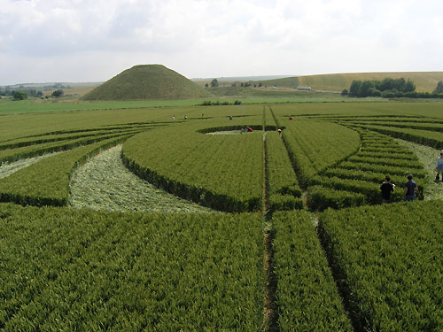 Silbury Hill (2), Wiltshire crop circle, aerial photo 8