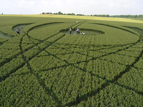 Silbury Hill (2), Wiltshire crop circle, aerial photo 7