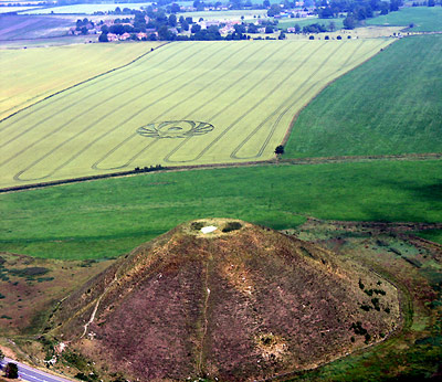 Silbury Hill (2), Wiltshire crop circle, aerial photo 2