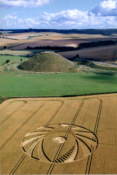 Silbury Hill (2), Wiltshire crop circle, aerial photo 35