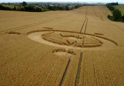 Sompting, Sussex crop circle, aerial photo 14