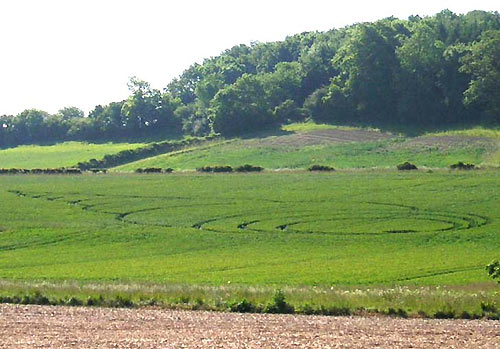 Stantonbury Hill, Somerset crop circle, aerial photo 4