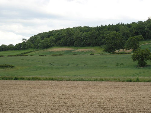 Stantonbury Hill, Somerset crop circle, aerial photo 2