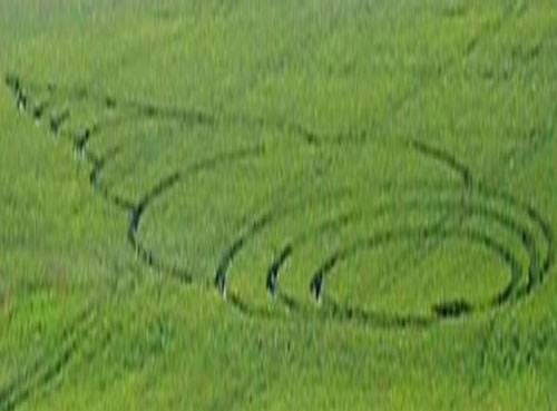 Stantonbury Hill, Somerset crop circle, aerial photo 3