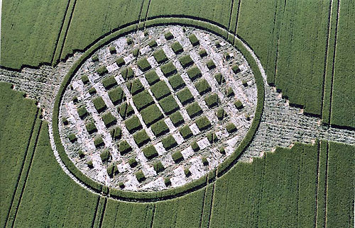 Stephen's Castle Down, Hampshire crop circle, aerial photo 2