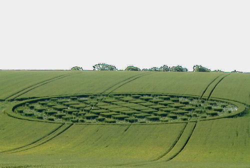 Stephen's Castle Down, Hampshire crop circle, aerial photo 9