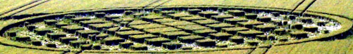 Stephen's Castle Down, Hampshire crop circle, aerial photo 10