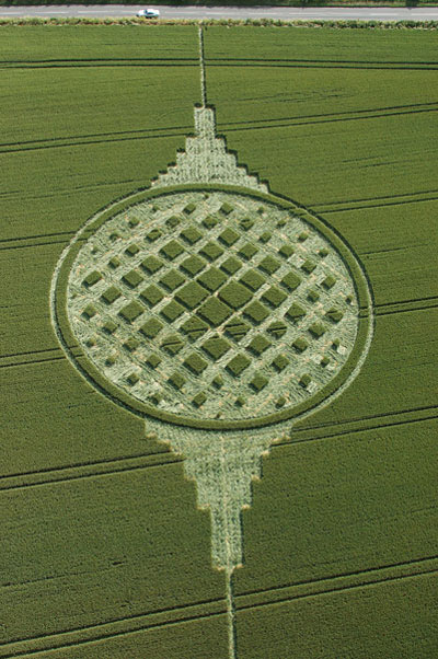 Stephen's Castle Down, Hampshire crop circle, aerial photo 11