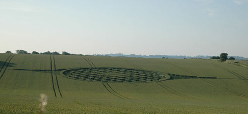 Stephen's Castle Down, Hampshire crop circle, aerial photo 8