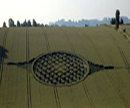 Stephen's Castle Down, Hampshire crop circle, aerial photo 7