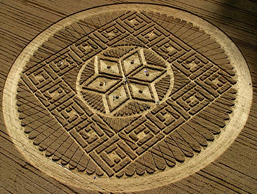 Woolstone Hill, Oxfordshire crop circle, aerial photo 4