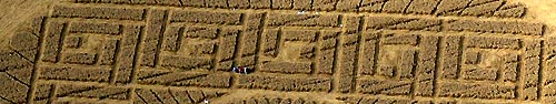Woolstone Hill, Oxfordshire crop circle, aerial photo 41