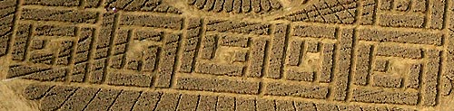 Woolstone Hill, Oxfordshire crop circle, aerial photo 42
