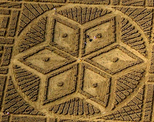 Woolstone Hill, Oxfordshire crop circle, aerial photo 3