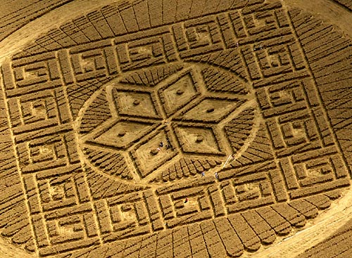 Woolstone Hill, Oxfordshire crop circle, aerial photo 2