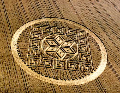 Woolstone Hill, Oxfordshire crop circle, aerial photo 39