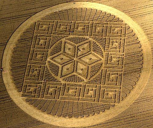 Woolstone Hill, Oxfordshire crop circle, aerial photo 28